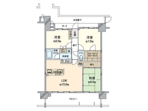 リベール北方ヴェルデコート 間取図(平面図) リベール北方ヴェルデコート 間取図(平面図)