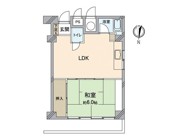 エバーグリーン内山下 間取図(平面図) 間取図(平面図)