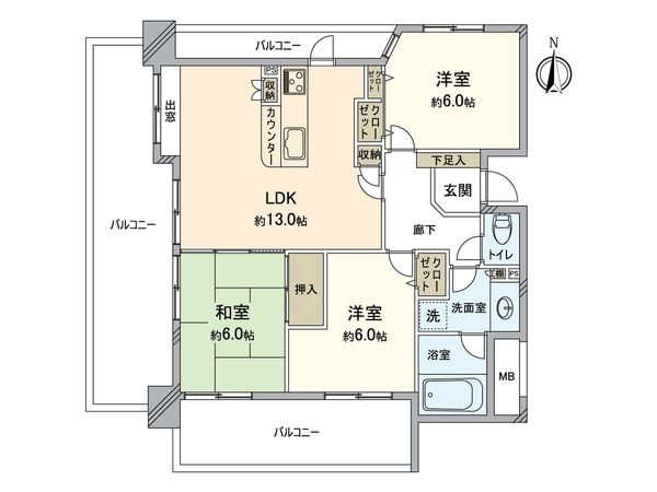 ノーブルシティ城下通り 間取図(平面図)