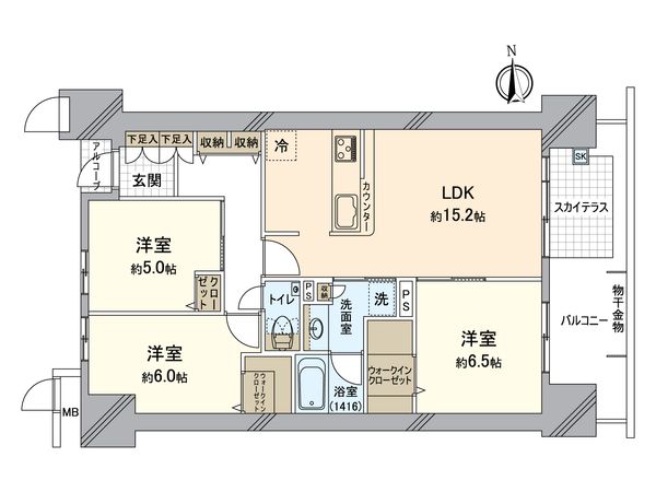 ロイヤルガーデンシティ桑田町弐番館 間取図(平面図)