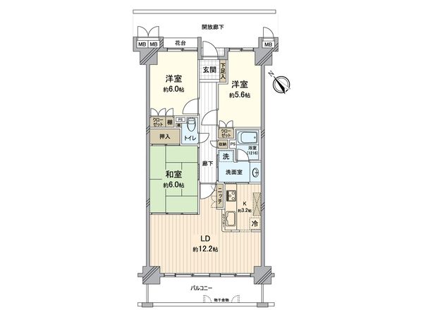 サーパスシティ大供 間取図(平面図) 間取図(平面図)