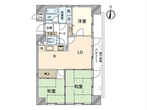 ライオンズマンション岡山弓之町 間取図(平面図) ライオンズマンション岡山弓之町 間取図(平面図)