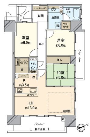 サーパス東山 間取図(平面図) サーパス東山 間取図(平面図)