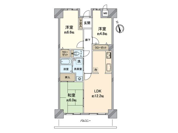 サーパス福富 間取図(平面図) 間取図(平面図)