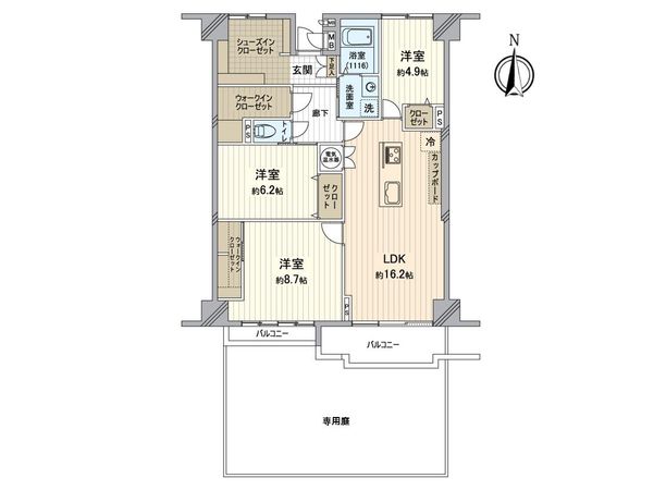 第二厚生町マンション 間取図(平面図)