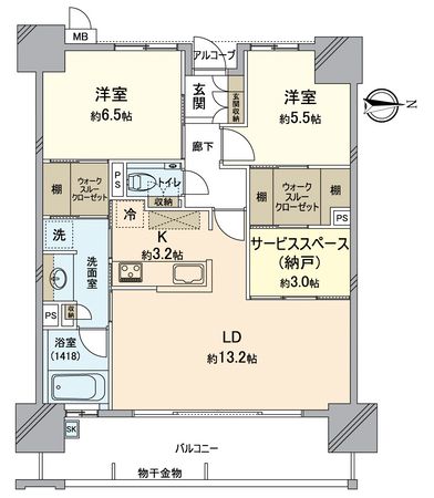サーパス表町グランゲート 間取図(平面図) 間取図(平面図)