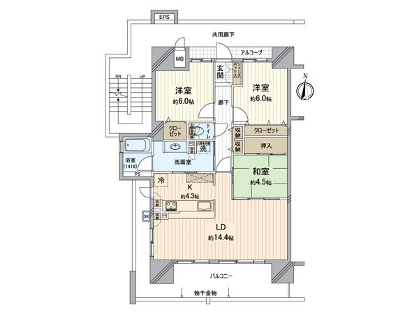 アルファステイツ岡山厚生町 間取図(平面図) アルファステイツ岡山厚生町 間取図(平面図)