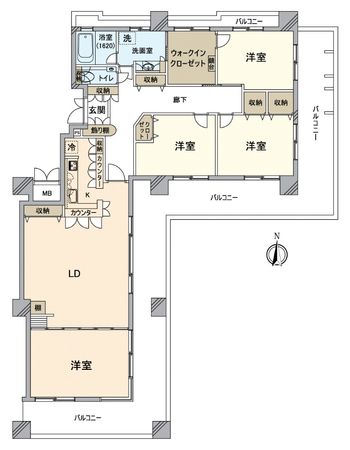 コア本町 間取図(平面図)