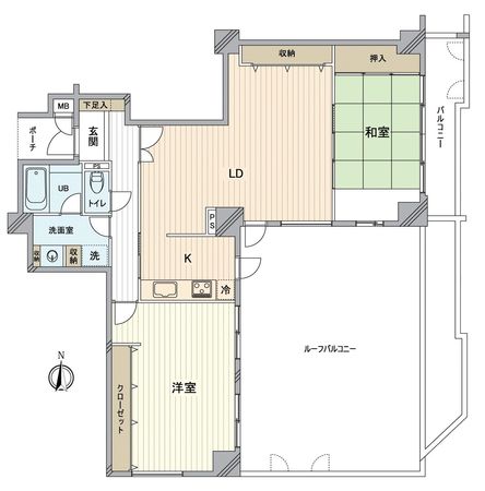 両備グレースマンション医大西 間取図(平面図)
