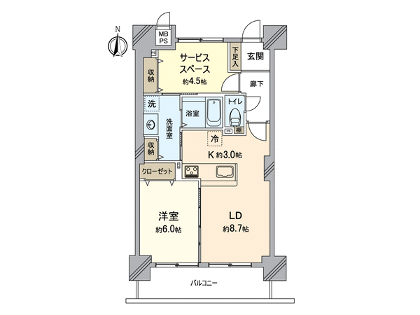 アルファステイツ平和町 便利な全居室収納スペース付！1SLDKのお部屋です。