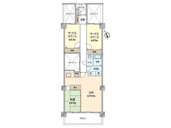 ライオンズマンション徳吉 間取図(平面図) ライオンズマンション徳吉 間取図(平面図)