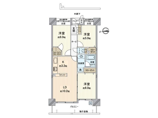 ディアステージ奥田公園 便利な全居室収納スペース付！ファミリーにおすすめの3LDK。