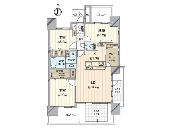 ロイヤルガーデン富田町 間取図(平面図) ロイヤルガーデン富田町 間取図(平面図)
