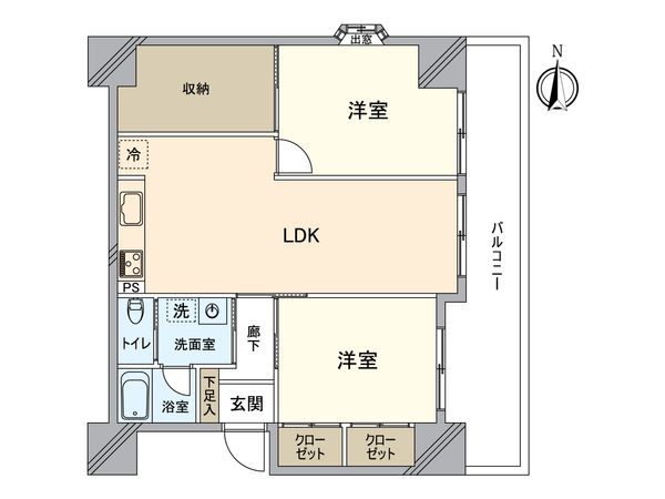 ダイアパレス東島田 間取図(平面図) ダイアパレス東島田 間取図(平面図)