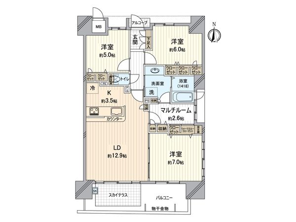 ロイヤルガーデン後楽園東 間取図(平面図) ロイヤルガーデン後楽園東 間取図(平面図)