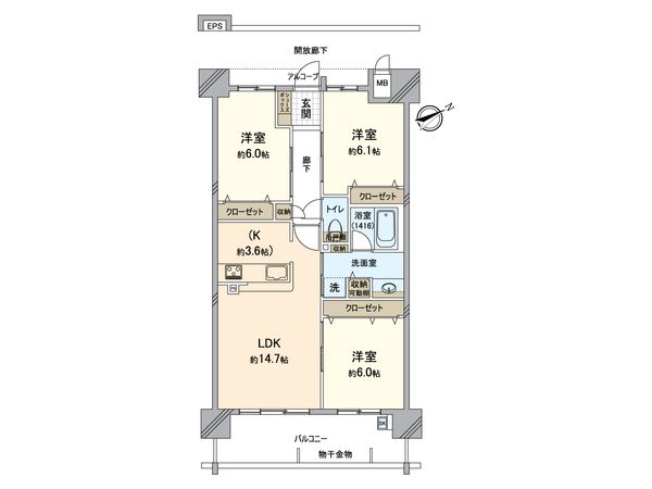 アルファステイツ芳泉 間取図(平面図) アルファステイツ芳泉 間取図(平面図)