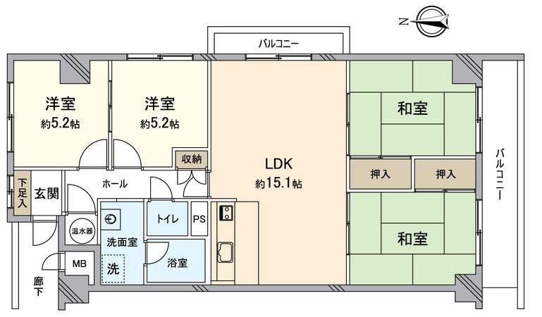 コープ野村運動公園 間取図(平面図) コープ野村運動公園 間取図(平面図)