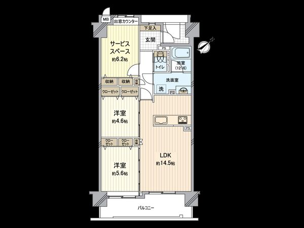サーパス表町 間取図(平面図) 間取図(平面図)