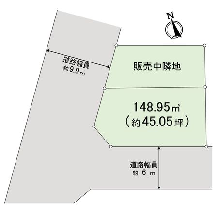 広島市西区東観音町所在土地（６番街区角地） 地形図