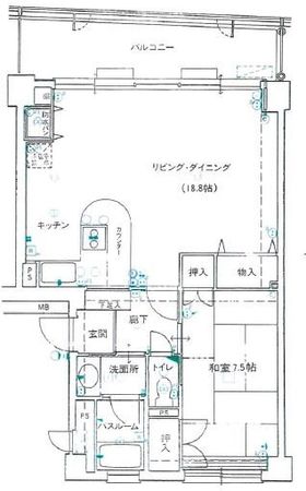 ロイヤルヴァンベール大山 間取図(平面図)
