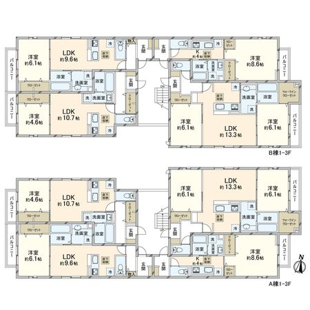 広島市西区高須二丁目所在土地建物 間取図(平面図)