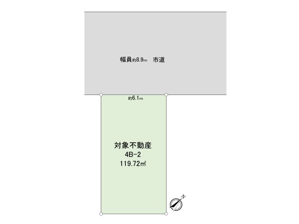 口田3丁目 土地Nо.4B-2 区画図