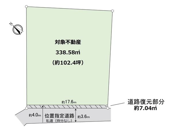 八木5丁目 土地(古家あり) 区画図