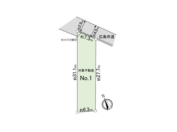 深川3丁目土地No.1 区画図 区画図