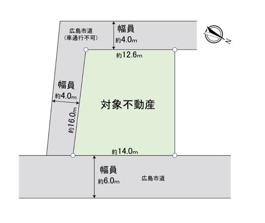 落合南8丁目 土地(古家あり) 区画図