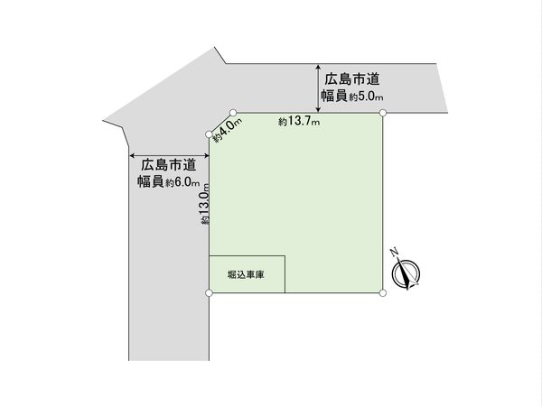 口田5丁目 土地(古家あり) 区画図 口田5丁目 土地(古家あり) 区画図
