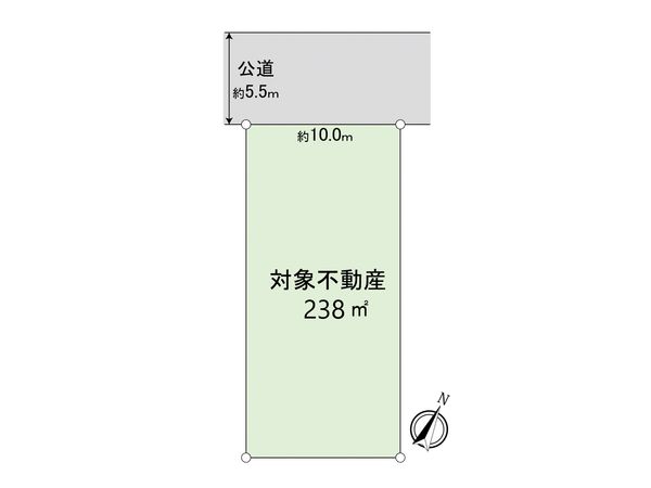 上東雲町 土地(古家あり) 区画図 上東雲町 土地(古家あり) 区画図