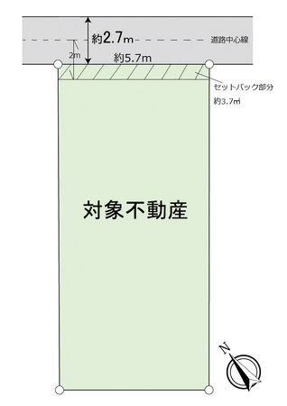 尾長西2丁目 土地(古家あり) 区画図 尾長西2丁目 土地(古家あり) 区画図