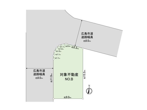 伴東8丁目土地Nо.B 区画図 伴東8丁目土地Nо.B 区画図