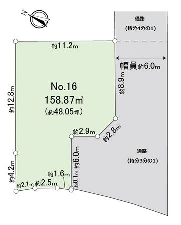 カーサ・ヴェルディ伴中央2丁目 No.7B-16 区画図 カーサ・ヴェルディ伴中央2丁目 No.7B-16 区画図