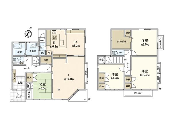 高取南3丁目 戸建 間取図(平面図) 高取南3丁目 戸建 間取図(平面図)