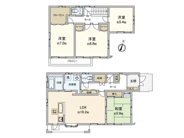 東原3丁目戸建 間取図(平面図) 東原3丁目戸建 間取図(平面図)
