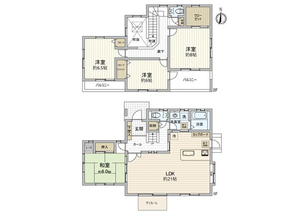 大塚西七丁目 戸建 間取図(平面図)