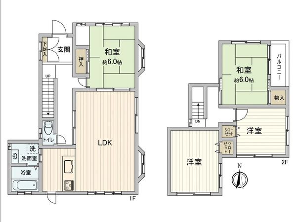 亀山6丁目 戸建 間取図(平面図)