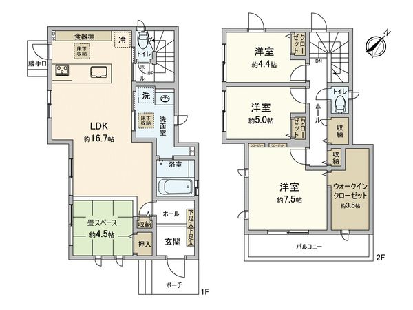 山本新町4丁目 戸建 間取図(平面図) 山本新町4丁目 戸建 間取図(平面図)