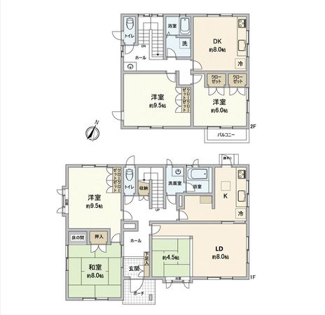 伴東8丁目 戸建 間取図(平面図) 伴東8丁目 戸建 間取図(平面図)