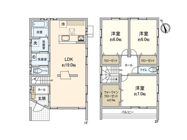 伴東8丁目 戸建No.2 間取図(平面図) 伴東8丁目 戸建No.2 間取図(平面図)