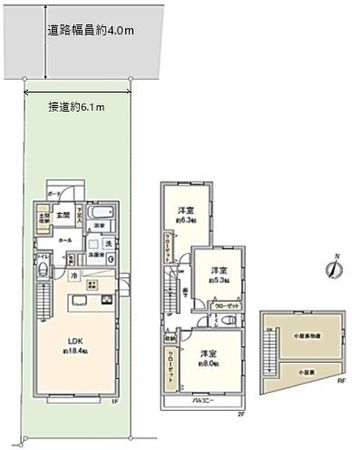安東四丁目戸建 No.1 間取図(平面図) 安東四丁目戸建 No.1 間取図(平面図)