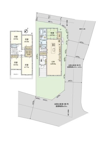 nueva vida亀山南二丁目 No.3 間取図(平面図) nueva vida亀山南二丁目 No.3 間取図(平面図)