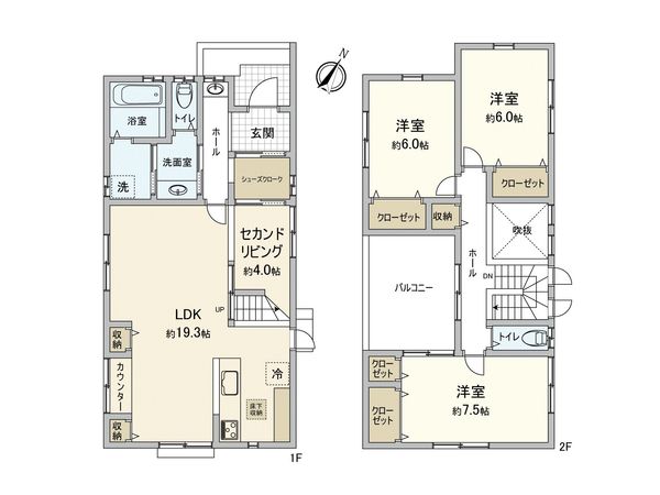 長楽寺1丁目 戸建No.A 間取図(平面図) 長楽寺1丁目 戸建No.A 間取図(平面図)