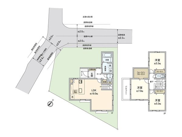 山本八丁目 戸建 間取図(平面図) 山本八丁目 戸建 間取図(平面図)