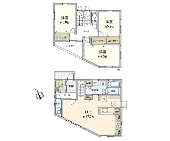 長束西1丁目 戸建No.B 間取図(平面図)