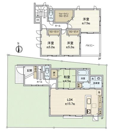 可部1丁目 戸建 間取図(平面図)