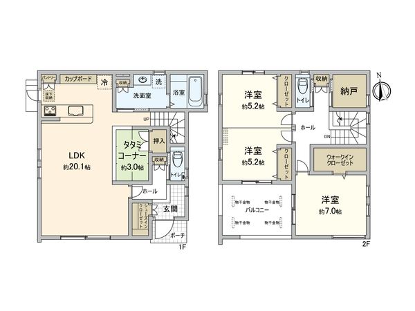 亀山2丁目戸建 間取図(平面図) 亀山2丁目戸建 間取図(平面図)
