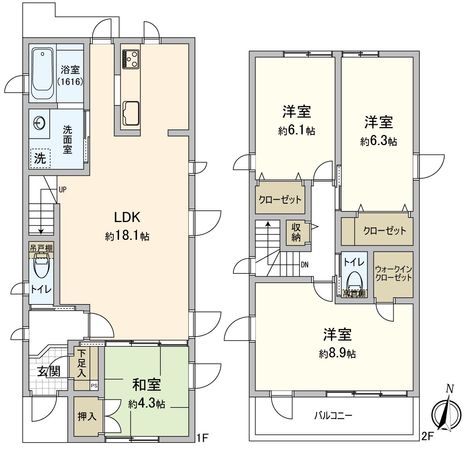 安東4丁目戸建て 間取図(平面図) 安東4丁目戸建て 間取図(平面図)