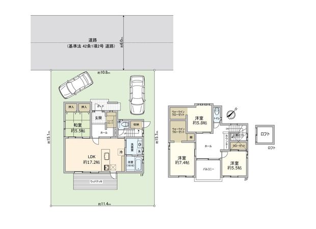 山本新町3丁目戸建 間取図(平面図) 山本新町3丁目戸建 間取図(平面図)